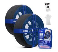 Sparco SnowShield Plus | Juego con 2 lucchetti di nieve para coche | Lucchetto para nieve fáciles de montar | Silenciosas, Duraderas, Homologadas EN 16662-1 y riutilizzabile
