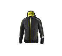 Sparco Giacca softshell DC Tech tecnico da lavoro grigio scuro/giallo fluo Tg. M