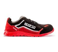 Sparco SPARCO TEAMWORK Scarpa Antinfortunistica Da Lavoro - BASSA PER UOMO E DONNA Nitro S3 SRC, Scarpa Antinfortunistica da adulto, Rosso/Nero, 10 UK (EU)