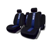 Sparco SPC1011 Set di Coprisedili Auto, Classic, Nero/Blu, Set di 9