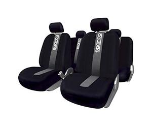 Sparco SPC1012 Set coprisedili per Auto, 11 Pezzi, Classic, Grigio, Set di 11