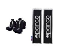 Sparco Spc1012 Set Coprisedili Per Auto In 11 Pezzi Classic Nero/Grigio, Set Di