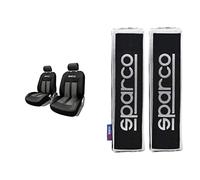 Sparco SPC1018GR Set di 2 Cover Anteriori per Auto, 6 Pezzi, S-Line, Grigio (Ind