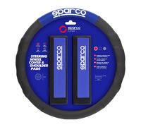 Sparco SPC1111KAZ Copri Volante e Cuscini, Blu, Taglia Unica