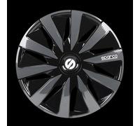 Sparco Spc1391Bkgr Set Copricerchi 4 Pezzi Lazio 13 Pollici Nero/Grigio, Set Di 4