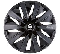 Sparco Spc1391Bkgr Set Copricerchi 4 Pezzi Lazio 13 Pollici Nero/Grigio, Set Di 4