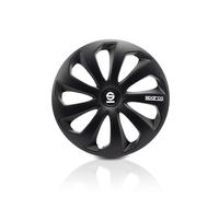 Sparco SPC1470BK Copricerchi, Nero, 14", Set di 4
