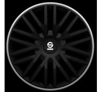 Sparco Spc1485Bkgr Set Copricerchi 4 Pezzi Bergamo 14 Pollici Nero/Grigio