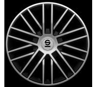 Sparco Spc1485Svbk Set Copricerchi 4 Pezzi Bergamo 14 Pollici Argento/Nero