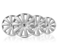 Sparco Set di 4 copricerchi da 15”. Modello Milano Argento. Design sportivo per i cerchi della sua auto. Costruzione robusta e durevole.
