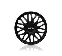 Sparco Spc1593Bk Set Copricerchi 4 Pezzi Treviso 15 Pollici Nero, Set Di 4