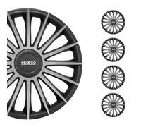 Sparco Copri Cerchioni Sparco Torino Cs5 Argentato Nero 15" S_0301_S3701398 Auto