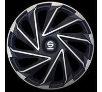 Set 4 copricerchi 16" pollici copriruota auto Varese SPC1680SVBK argento nero SP