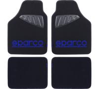 Set completo SPC19 tappetini auto universali in moquette nero/blu poliestere SP