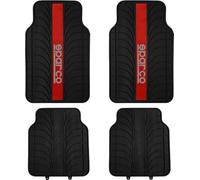 Sparco SPC1913RS Tappeto LATEX, FRANJA, Rosso, Set di 4