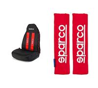 Sparco SPC3501RD Fodere Sedili & SPC1204RD Protezioni per Cintura di Sicurezza,