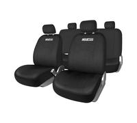 Sparco SPS402 Set Coprisedili Auto Universali Neri Completo, 3 mm