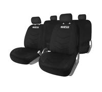 Sparco SPS431BK - Set coprisedili, 9 pezzi, colore: Nero