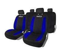 (TG. One universal size) Sparco SPS431BL - Set coprisedili, 9 pezzi, colore: ner