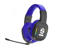 Sparco SPWHEADPHONEPRO cuffia e auricolare Wireless A Padiglione Giocare USB tipo-C Nero, Blu