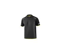 Sparco T-shirt Tech Tucson cotone e poliestere Tg. XXL Grigio scuro/ Giallo fluo