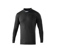 sparco T-Shirt a Maniche Lunghe Marca Modello Maglietta Lunga Collo Alto B-Rookie Top COT M Nero