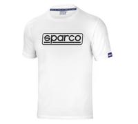 Sparco t-shirt Frame in cotone mezze maniche TG.S bianca con collarino Sparco
