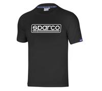 Sparco t-shirt Frame in cotone mezze maniche TG.XXL nera con collarino Sparco