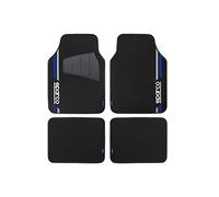 SPARCO Set 4 Tappetini Tappeti Auto in Moquette Blu/Nero con Battitacco Univ.