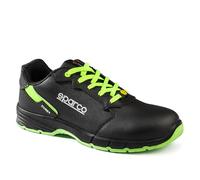 Sparco Targa ESD S3S SR FO, Scarpe Antinfortunistiche Unisex-Adulto, Nero Verde Fluo Scuro, 45 EU