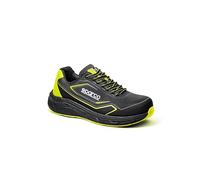 Sparco Luton, Scarpe Antinfortunistiche Professionali Unisex-Adulto, Nero/Giallo Fluo, 46 EU