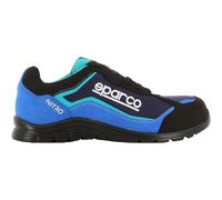 Sparco Teamwork Scarpa Antinfortunistica da Lavoro-Bassa per Uomo E Donna-Nitro-S3 SRC, Stivali Unisex-Adulto, NERO / BLU SPARCO, 36 EU