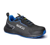 Sparco Traction, Scarpe Antinfortunistiche Unisex-Adulto, Nero/Azzurro, 39 EU