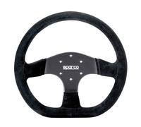 SPARCO VOLANTE DA GARA PIATTO 3 RAZZE PELLE NERA SCAMOSCIATA 015R353PSN RALLY