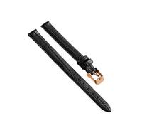 SpaRcz Cinturino in pelle per orologio sottile con grana lucertola per donna 8-16mm, Rosa nera, 10mm