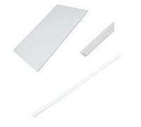 sparefixd Mensola in vetro trasparente e bordo anteriore bianco per Samsung