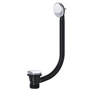 SPARES2GO Clicker - Tappo di scarico per vasca da bagno, 40 mm, combinazione Click Clack Overflow (argento)