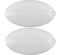 SPARES2GO Diffusore di Luce Ovale compatibile con Rangemaster Cappa (Confezione da 2, 100 x 52 mm)