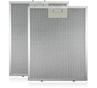 SPARES2GO Filtro antigrasso metallico per cappa aspirante (argento, 320 x 260 mm, 2 pezzi)