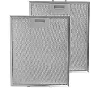 Spares2go - Filtro in rete metallica per cappa aspirante Smeg per aspiratore da cucina, confezione da 2 filtri, argento, 300 x 250 mm