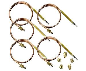 Spares2go, kit termocoppia universale e fissaggi (600 mm, confezione da 5)