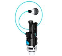 SPARES2GO Kit Valvola Universale Per WC a Doppio Scarico da 1,5" e 2" con Pulsante Per Cassetta WC (cavo da 570 mm)