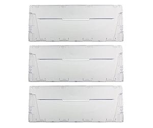 SPARES2GO Maniglia frontale in plastica per cassetto, compatibile con Indesit frigoriferi-congelatori serie CA55, CAA55, NCA55 (confezione da 3)