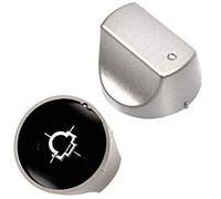 SPARES2GO Manopole di Comando Hot Ari ix per Forno Per Hotpoint (Argento