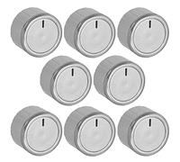Spares2go Manopole di controllo e adattatori compatibili con forno AEG (argento/acciaio inossidabile, confezione da 8)