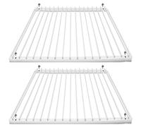 SPARES2GO Ripiano per frigorifero compatibile con frigorifero Electrolux e congelatore, regolabile, rivestito in plastica bianca, estensibile (confezione da 2 ripiani, grande, 425 mm - 670 mm x 320