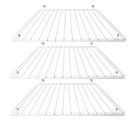 SPARES2GO Ripiano universale per frigorifero e congelatore (confezione da 3 ripiani, bianco, regolabile, rivestito in plastica, bracci estensibili)