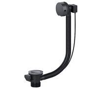 SPARES2GO Sifone per rifiuti da bagno, 40 mm, 3,8 cm, colore: nero