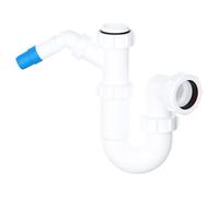 SPARES2GO Sifone telescopico per lavello da 40 mm, per lavatrice e lavastoviglie, 75 mm, kit di scarico dell'acqua