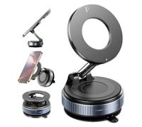 Spares2go Supporto magnetico per telefono da auto, regolabile, per | Compatibilità universale per smartphone, rotazione a 360° e ventosa, ideale per auto, casa, ufficio